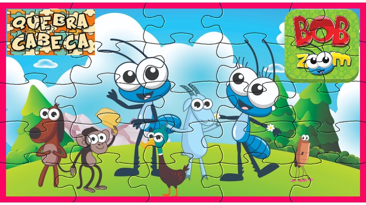 Bob Zoom e amigos no jogo do quebra cabeça 🐜🐒🐛- Bob Zoom and friends in the puzzle game