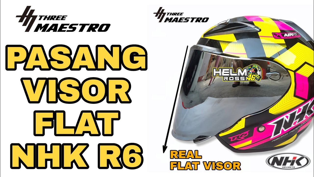 Tutorial‼️ Cara pasang visor FLAT NHK R6 THREE MAESTRO