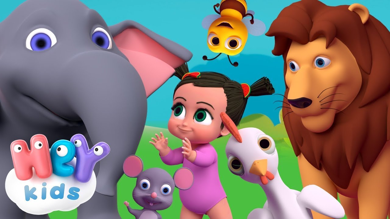 Sons des animaux pour enfants | Chanson sur les animaux pour b&eacute;b&eacute; | HeyKids en Fran&ccedil;ais
