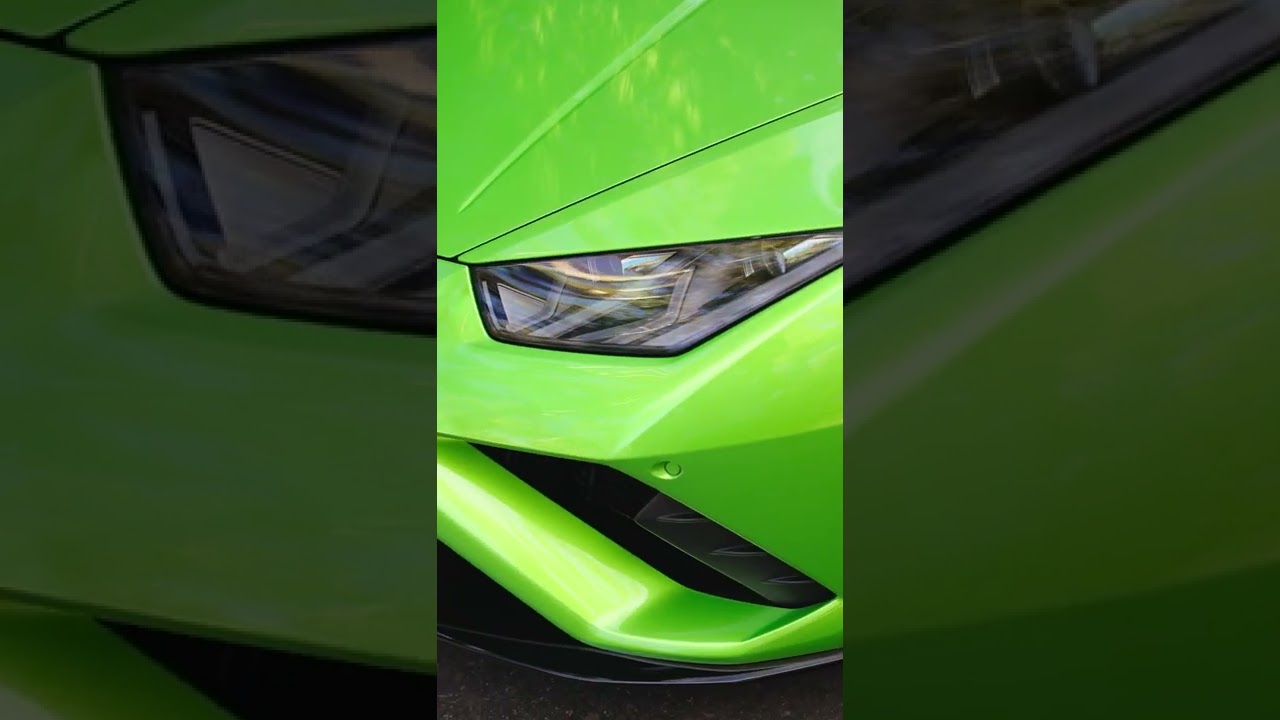 Green Lamborghini Huracan Evo 4K #shorts
