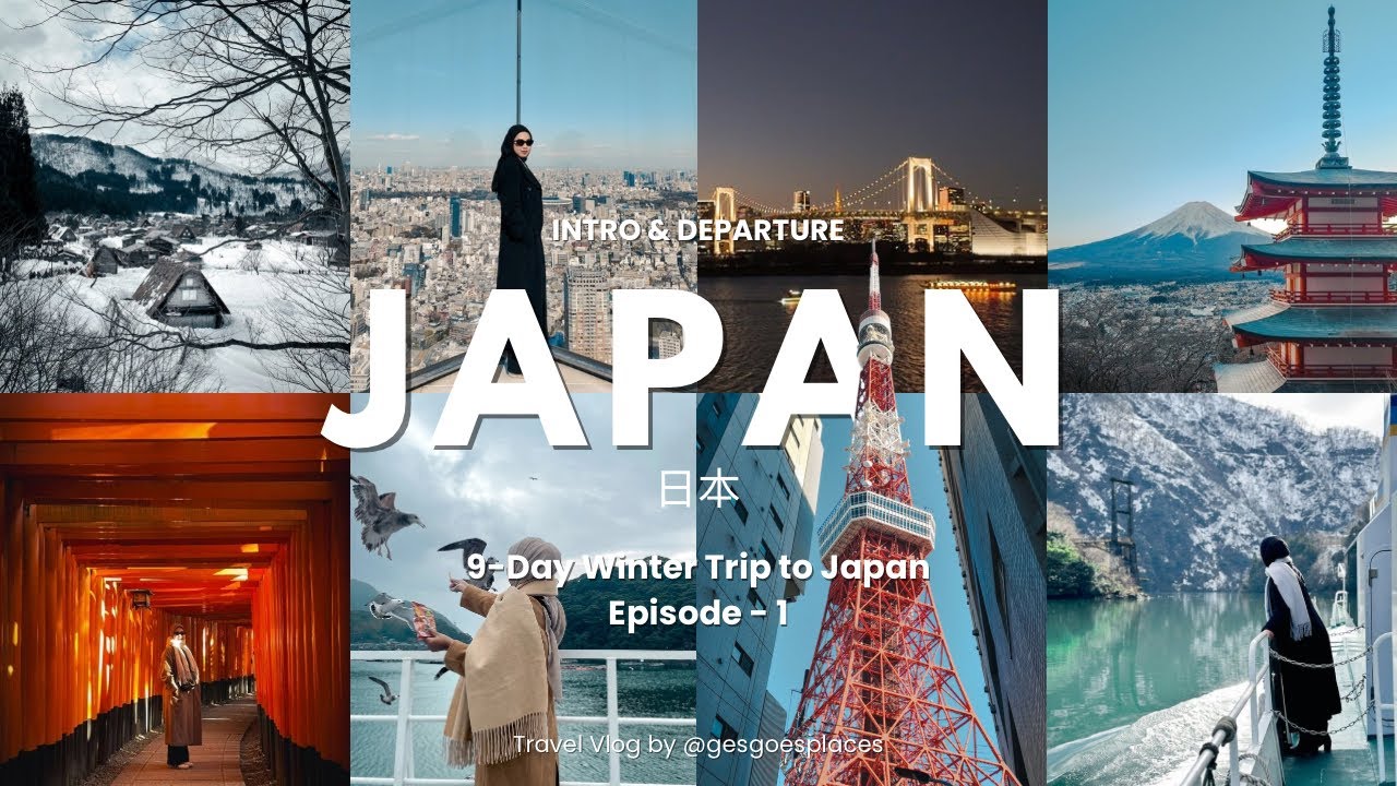9-DAY WINTER TRIP TO JAPAN - Intro & Departure (Osaka, Ine, Kyoto, Shirakawa-go, Fuji, Tokyo)