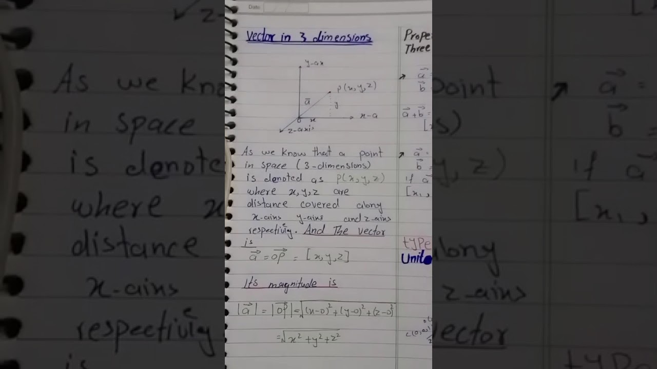vector 3 dimantion #bsmath #follow #share