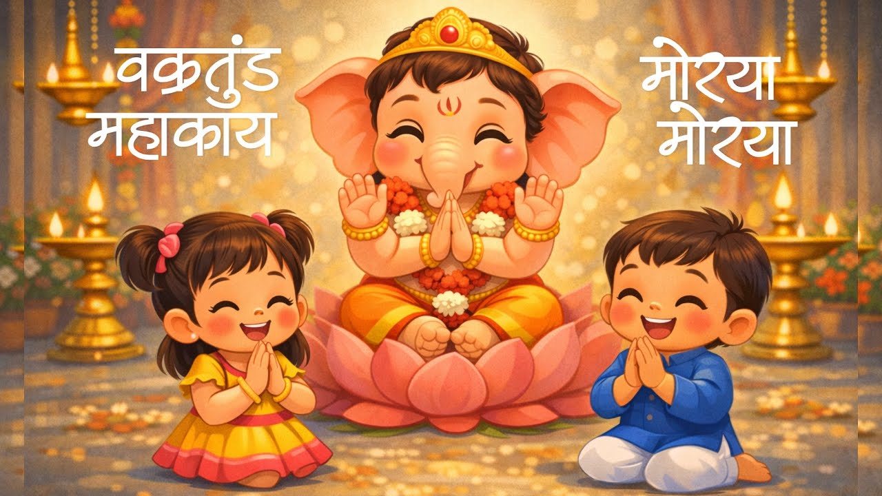 वक्रतुंड महाकाय | मोरया मोरया | बाप्पाचे श्लोक आणि प्रार्थना | 