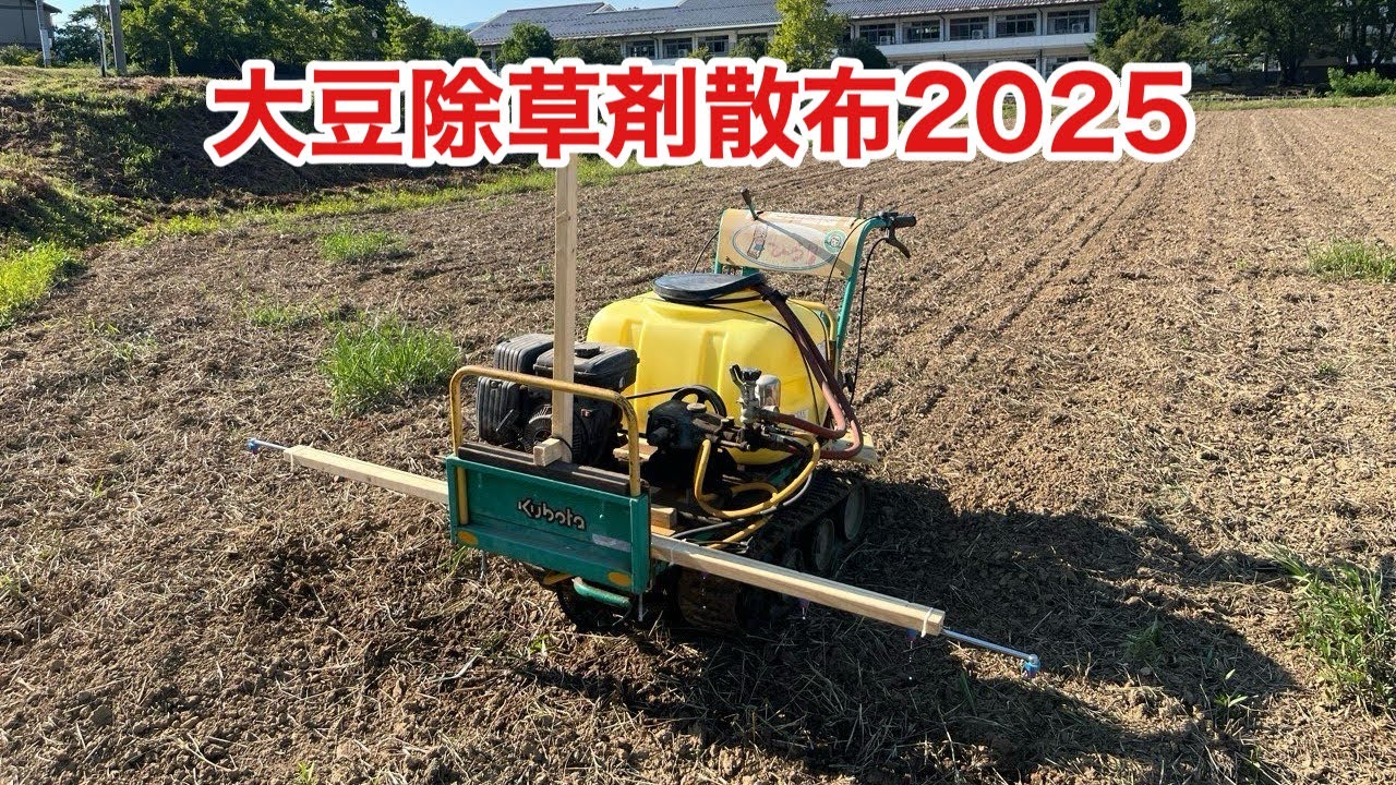 大豆除草剤散布2025年夏