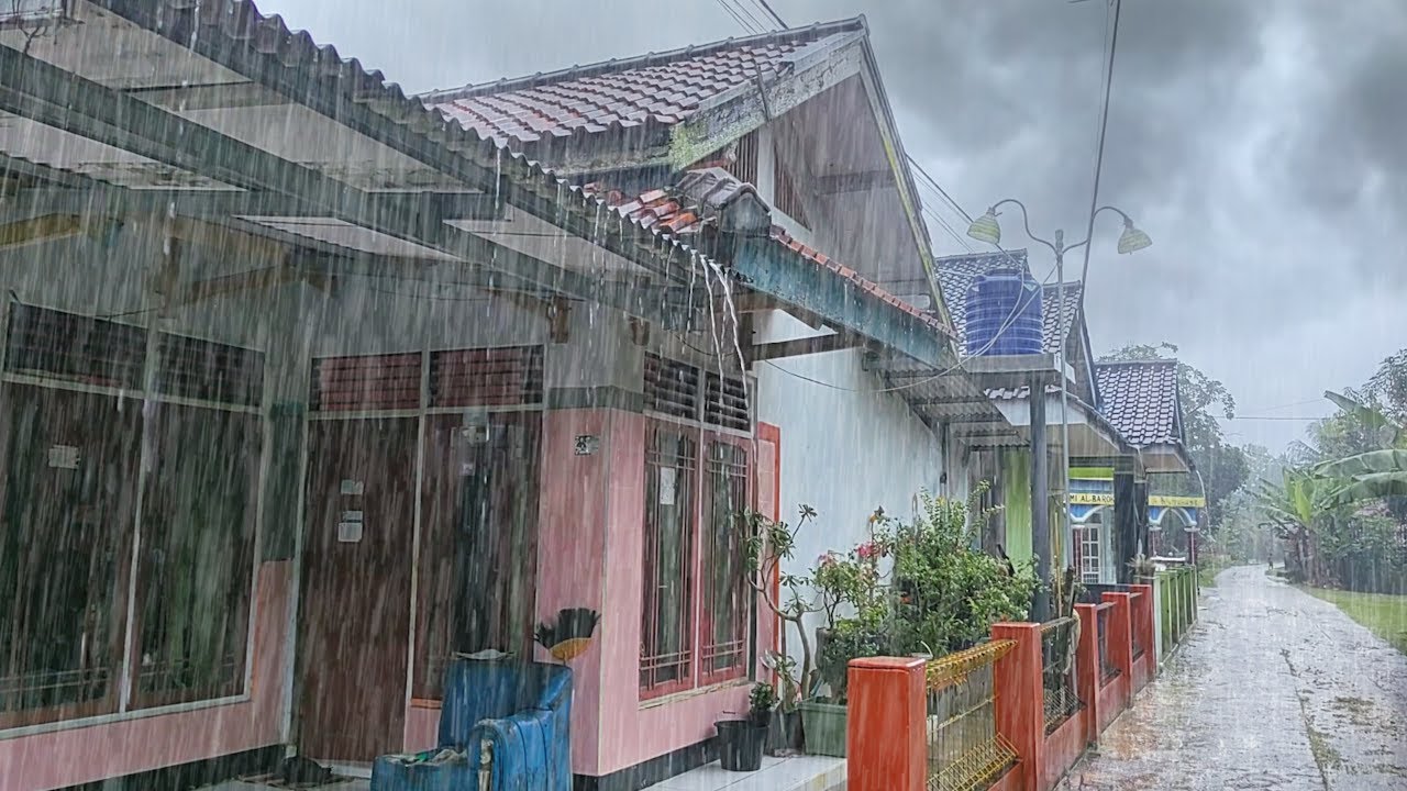 Gentle Rain Evening Village | Relaxing Rural Atmosphere for Calm Mind and Stress Relief