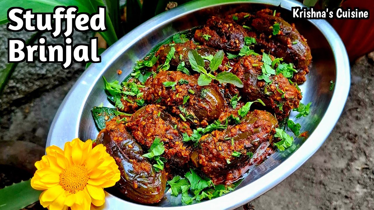 Рецепт фаршированной баклажаны || Рецепт Бхарва Байгана || Бринжал Карри || Кухня Кришны #brinjal...