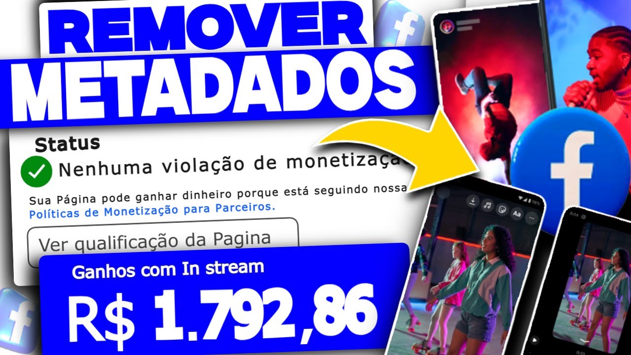 COMO REMOVER METADADOS DE VIDEOS PARA MONETIZAR PAGINA RÁPIDO NO FACEBOOK (SEM RISCO DE RESTRIÇÃO)