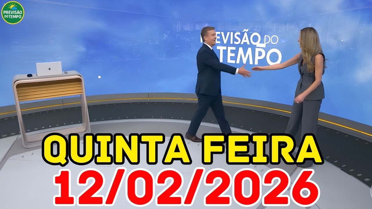 Alerta de Temporal e Rajadas de 90 km/h no Sul | Previs&atilde;o do Tempo do Jornal Hoje &ndash; 12/02