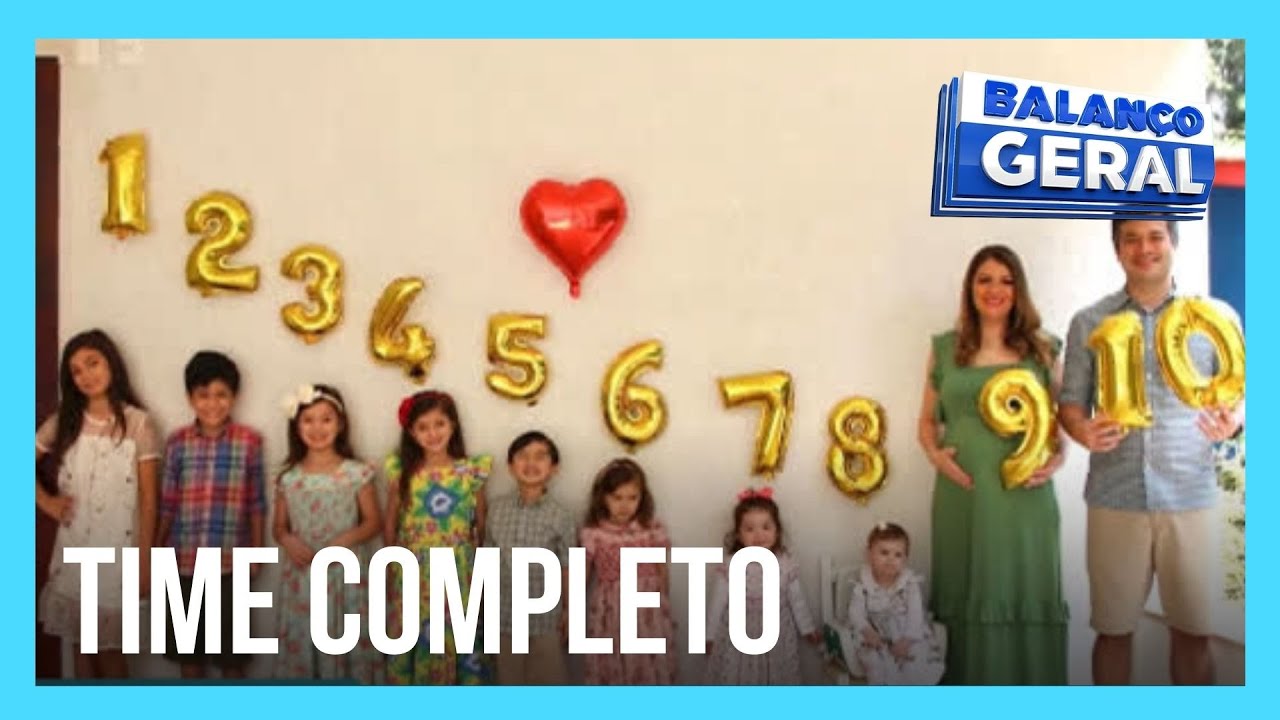 Casal com 8 filhos espera a chegada de gêmeos e vira sucesso nas redes sociais