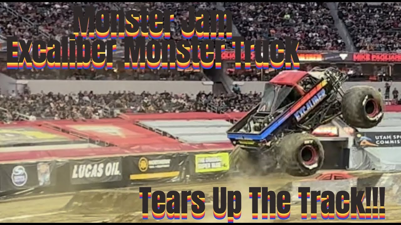 Monster Jam Excaliber Monster Truck Raw Power Tears Up Track #monsterjam #freestyle #monstertruck