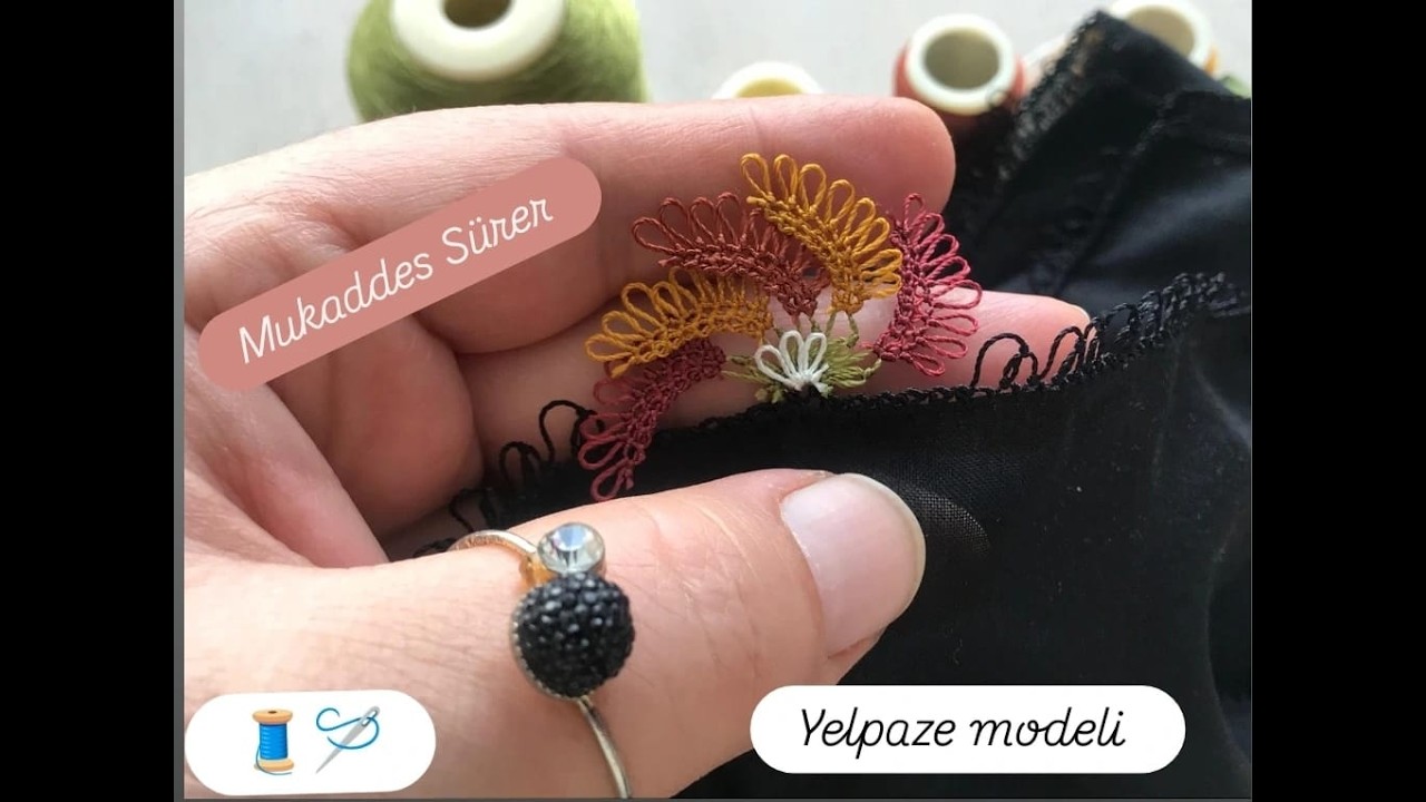 32) 👉 YEPYENİ İYNE OYASİ modeli ağır ve gösterişli 🧵 🪡 🧵 (Çarkıfelek modeli) #iğneoyası #yenimodel