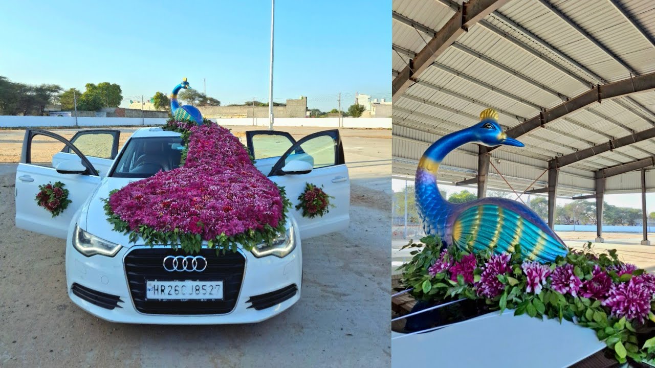मोर का सिंगार 🦚♥️| Peakok Car Decoration | Audi |