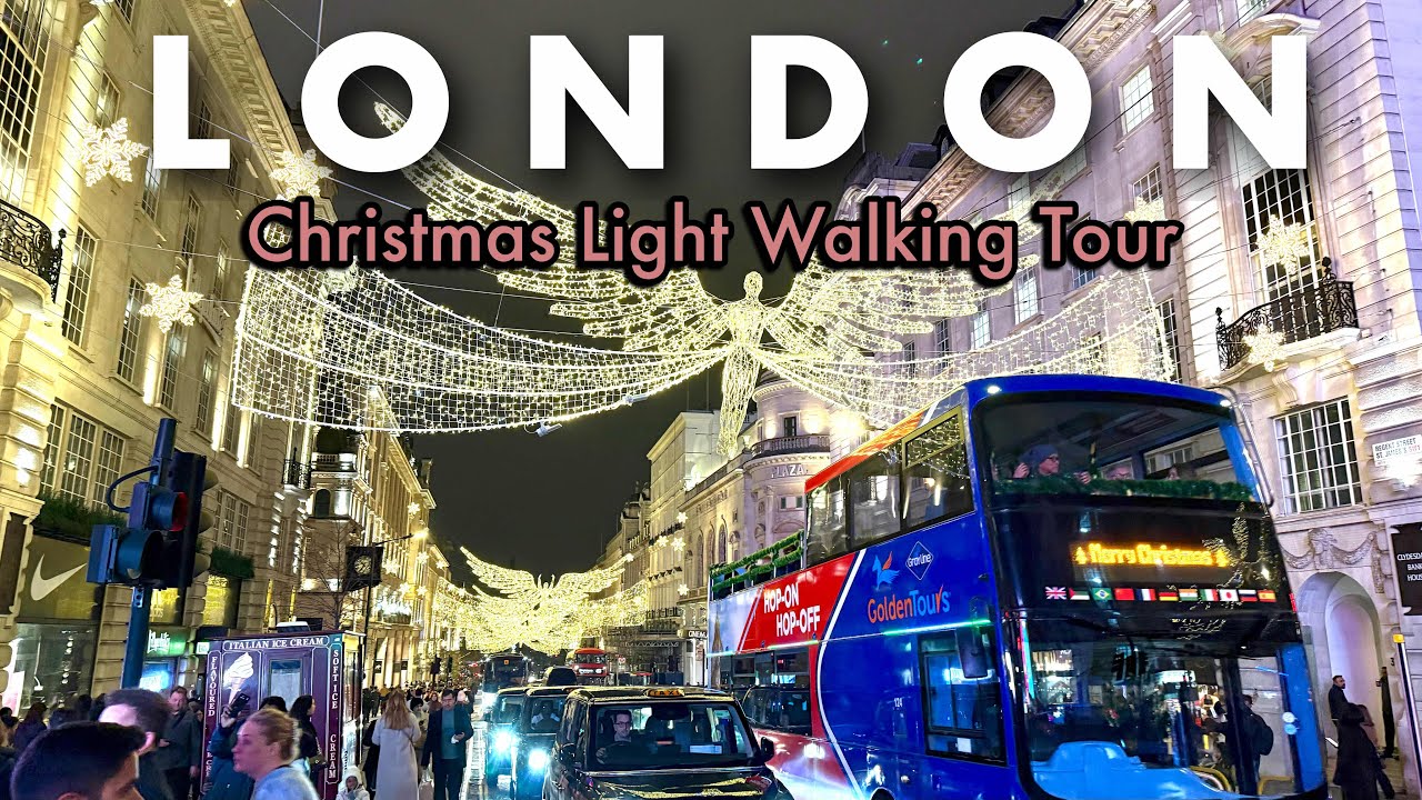 Walking Trough The Amazing LONDON | London Christmas Light Tour | Walking Tour🇬🇧 [4K]