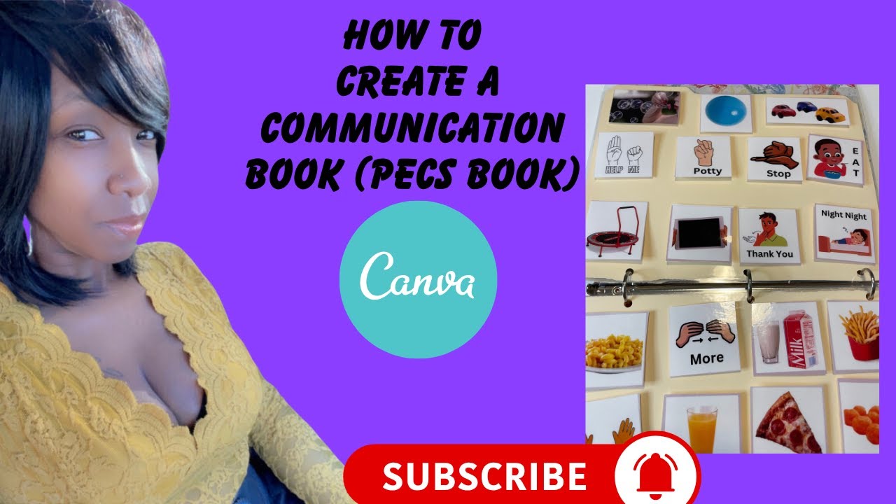How to create a picture book (PECs Communication Book) in Canva