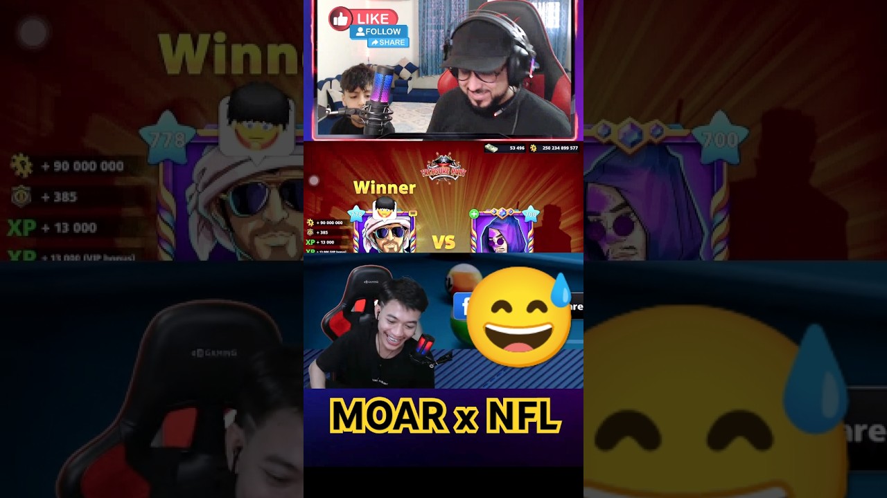 ابو فيصل مع نوفل لعبة بلياردو 8 Ball Pool#aloordomar #gaming #8ballpool #games #live #shorts
