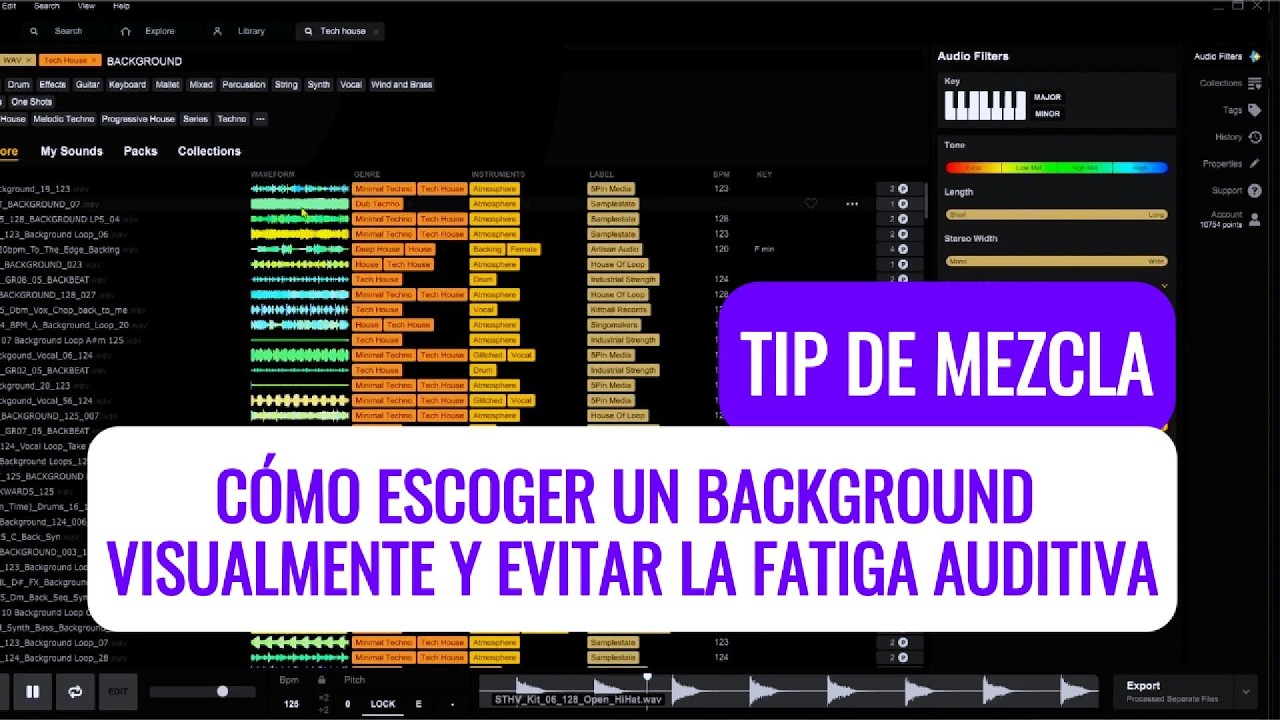 🟣TIP DE MEZCLA Cómo escoger un Background (o acompañamiento) visualmente y evitar la fatiga auditiva