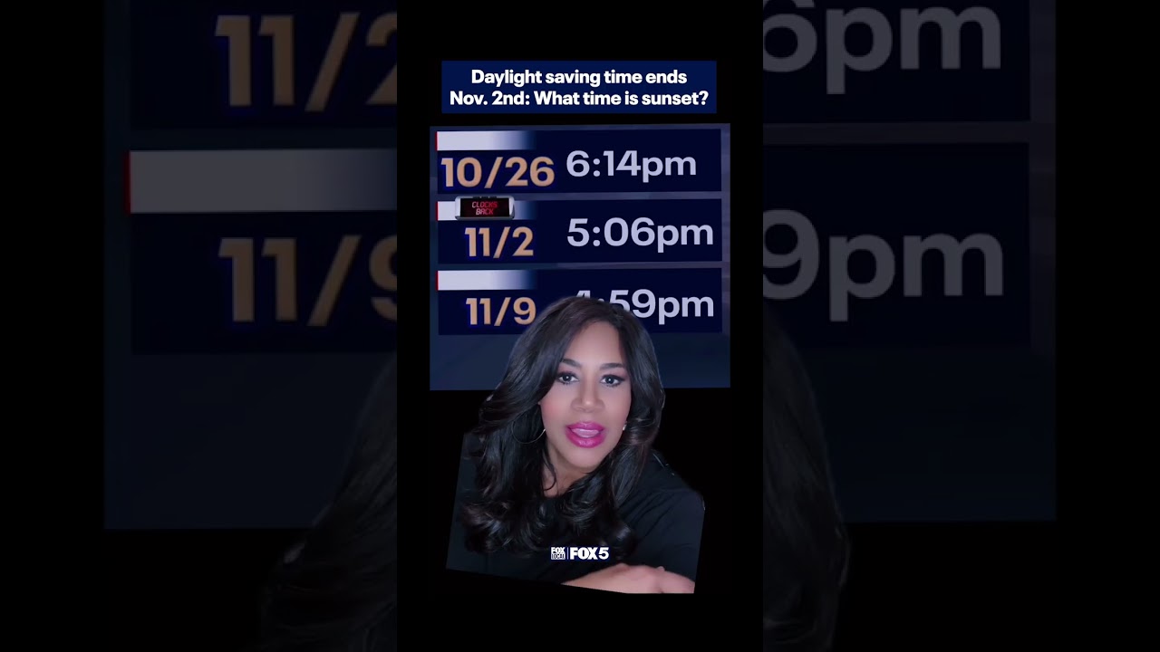 Daylight saving time ends next weekend