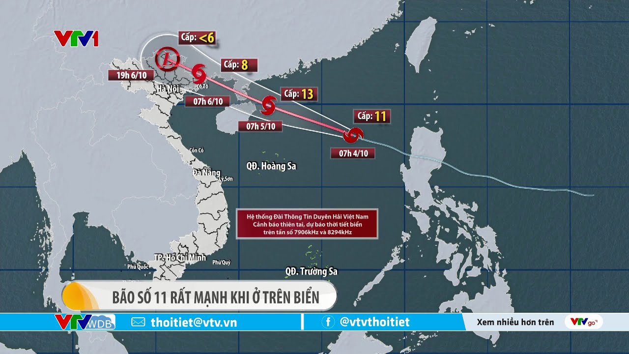 Bão số 11 rất mạnh khi ở trên biển | VTVWDB