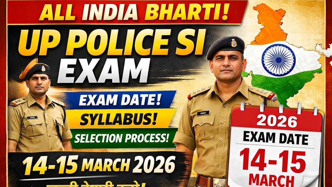 UP Police SI Written Exam 2026 Full Details|Syllabus, Exam Pattern Selection Process |SI Bharti 2026