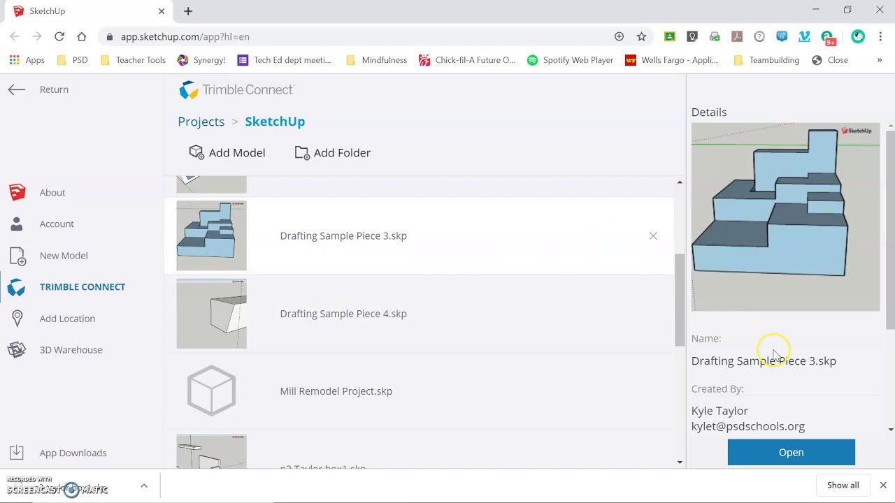 SketchUp for Web - Save and Open Files