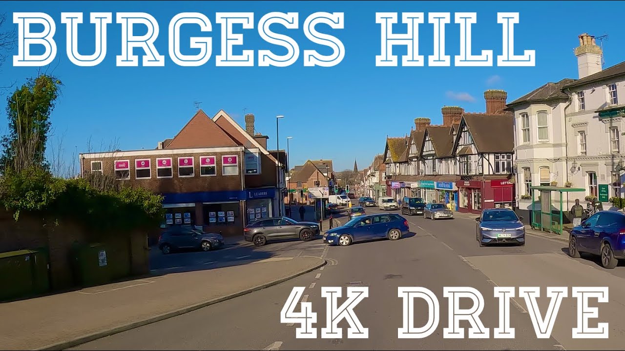4K Drive of Burgess Hill, West Sussex, England