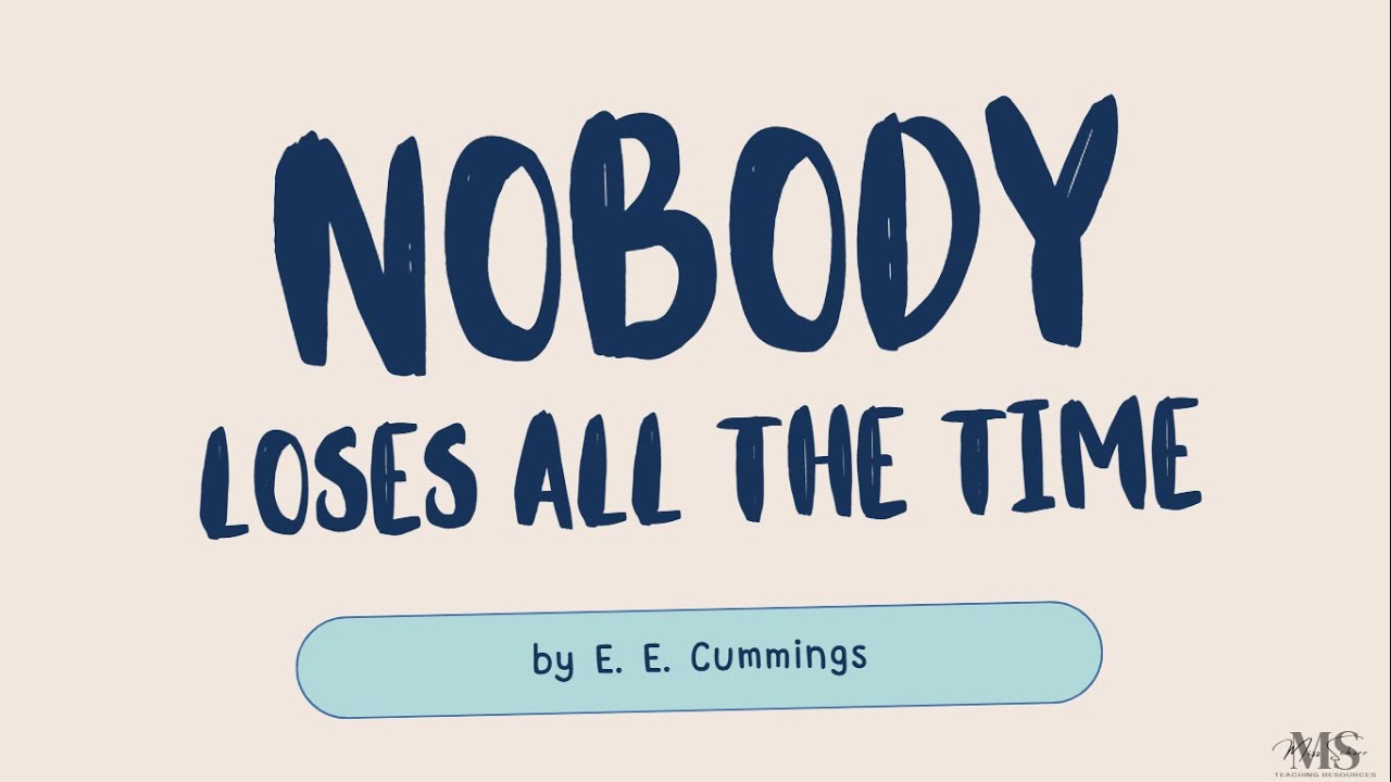 nobody loses all the time (IEB Poetry 2023-2025)