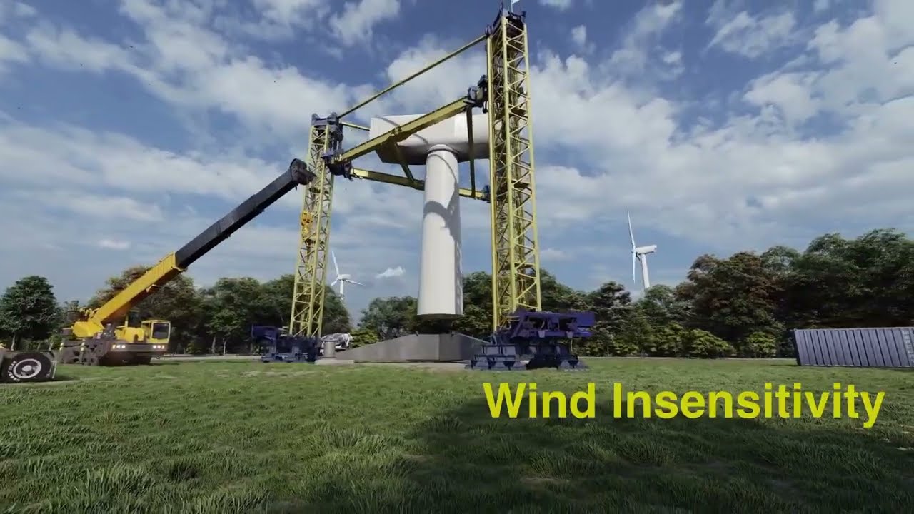 Skylift: the craneless wind turbine installation system is already real