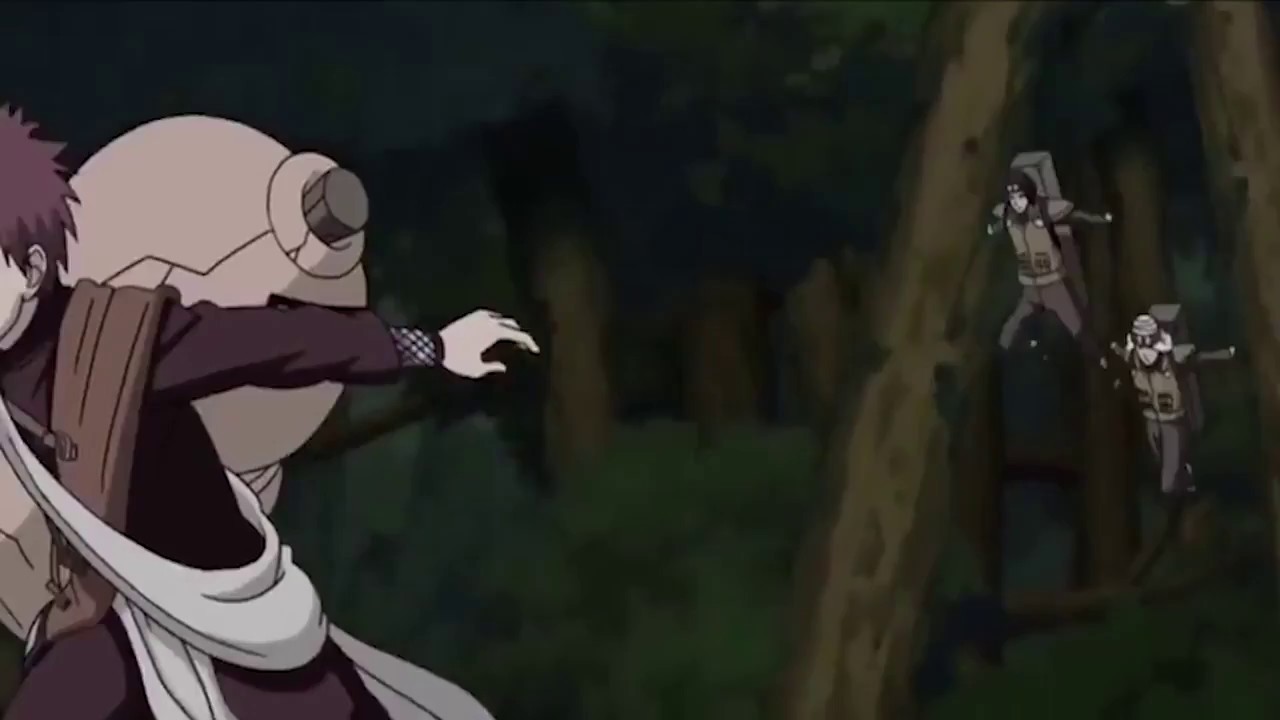 Gaara and Team 7 vs Sunagakure's ANBU
