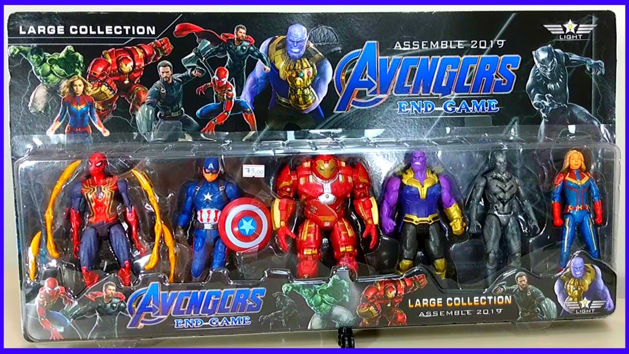 6 Bonecos Vingadores Ultimato - Coleção Marvel Avengers - Toy Brinquedos