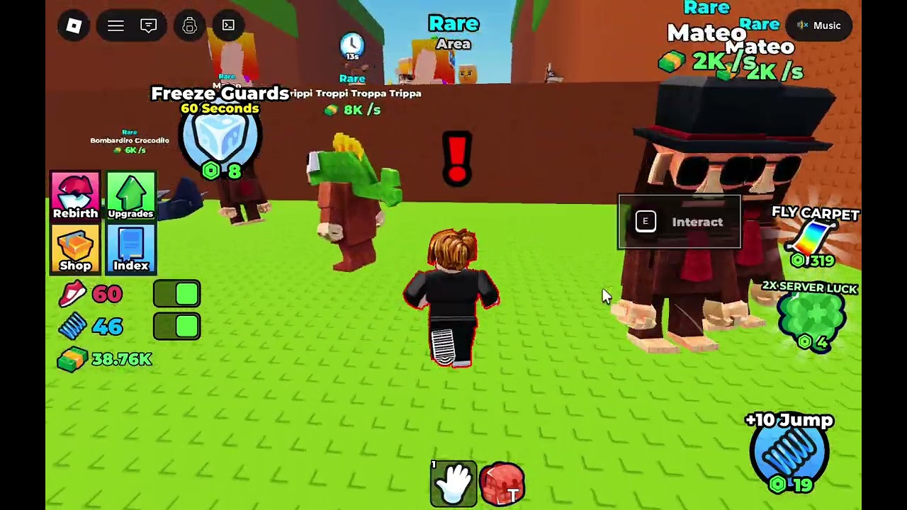 Playing Roblox Jump And Escape Brainrots