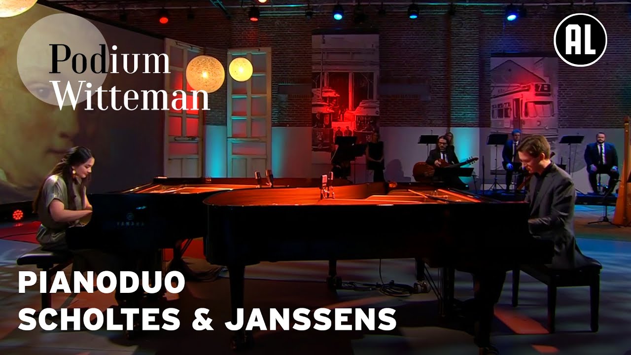 Pianoduo Scholtes & Janssens - Sonate voor twee piano&rsquo;s in D: Molto allegro - W.A. Mozart
