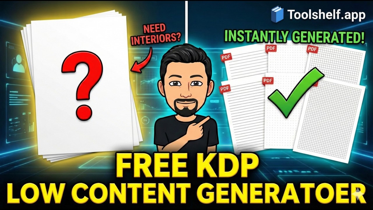 Darmowy generator i kreator książek o niskiej zawartości Amazon KDP