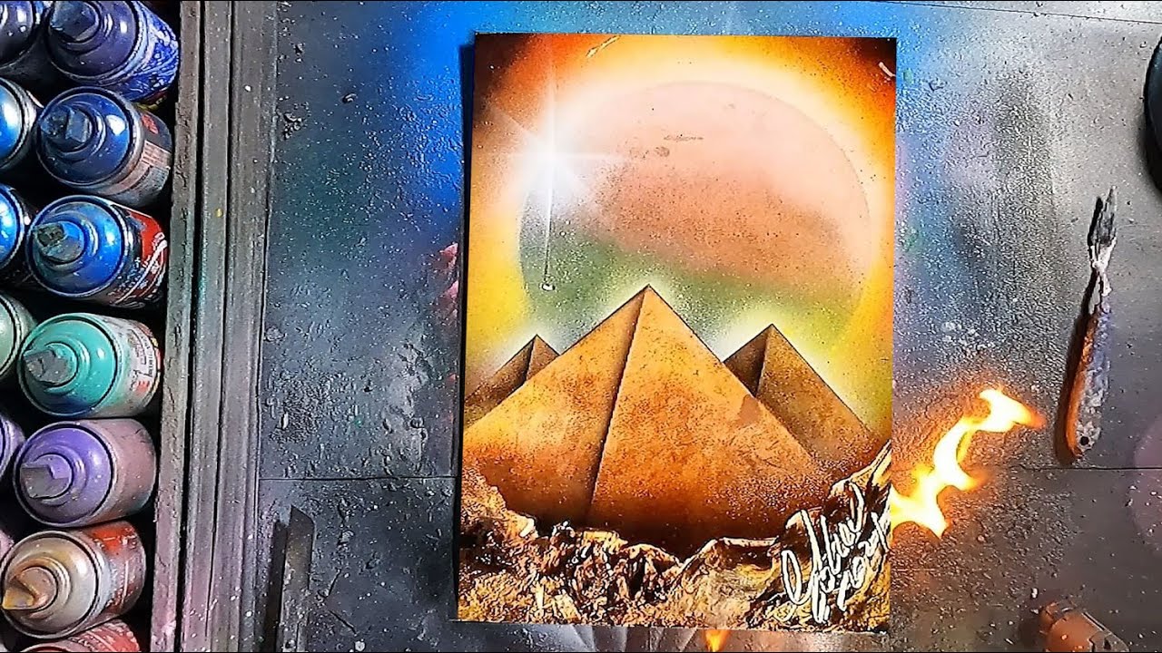 How to paint pyramids with spray? by Spray Art Eden