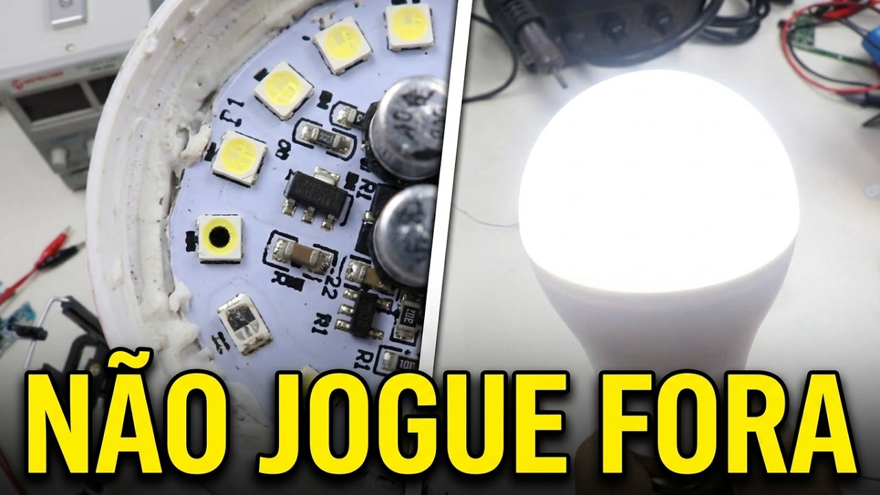 COMO ARRUMAR LAMPADAS DE LED QUEIMADA