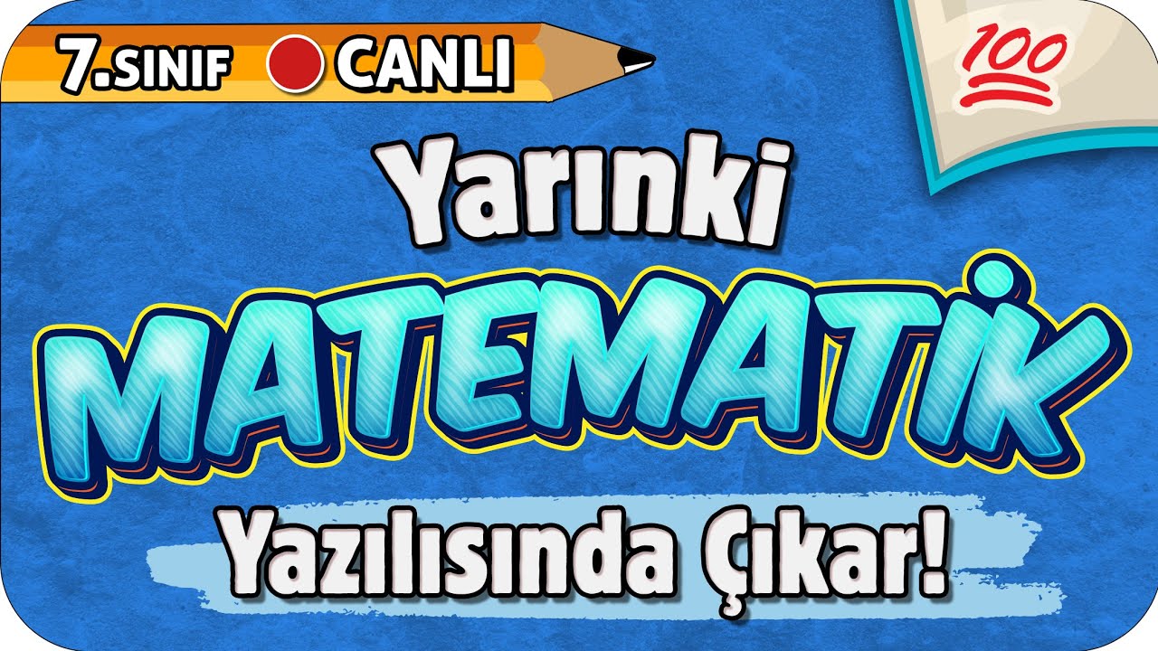 YARINKİ MATEMATİK YAZILISINDA ÇIKAR❗ ✍🏻7. SINIF #2026