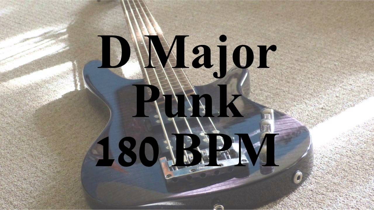 D Major Punk - Bass Jam Track