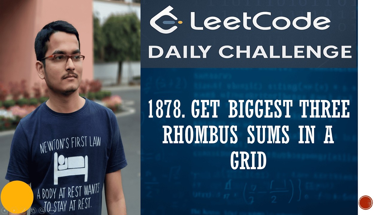 Leetcode 1878. Get Biggest Three Rhombus Sums in a Grid | Daily Challenge