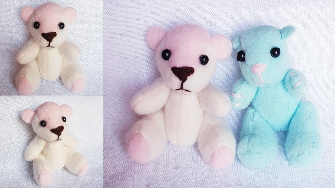 como hacer mini ositos de peluche - PATRON GRATIS - peluches para muñecas rusas