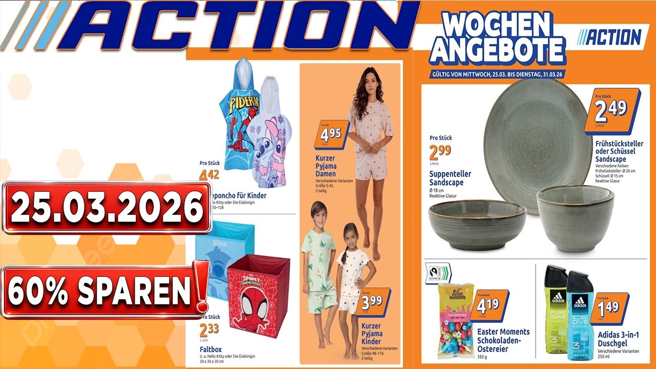 ACTION Prospekt Diese Woche &ndash; G&uuml;ltig von 25.03.2026  Angebote werbung #prospekt #angebote