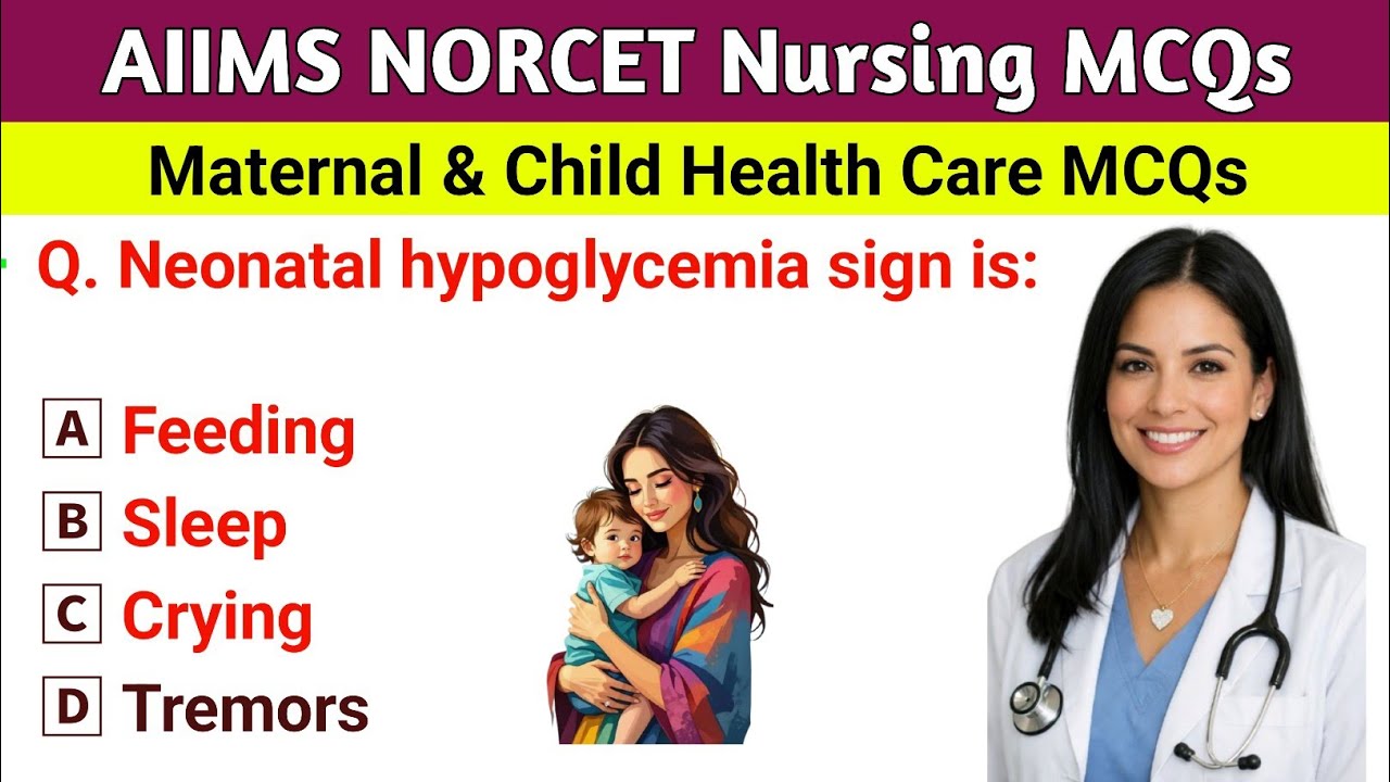 Top 70 Nursing MCQs | Maternal & Child Health Care MCQs | AIIMS NORCET Exam MCQs | Nursing 2026 MCQs