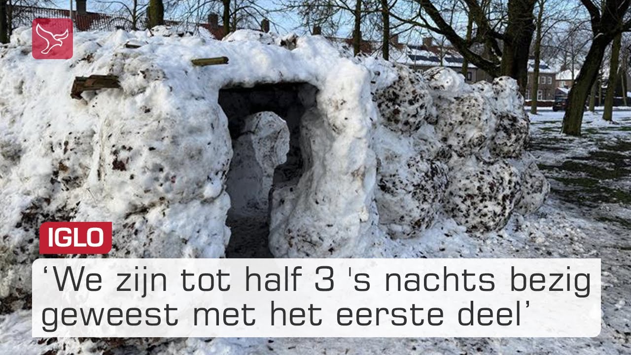 Grootste sneeuwpoppen zakken ineen, sneeuwbunker Emmeloord blijft (nog) staan | Omroep Flevoland