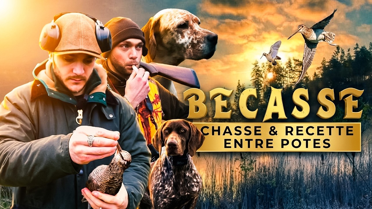 CHASSE à la BÉCASSE au chien d'arrêt & cuisine au lard !