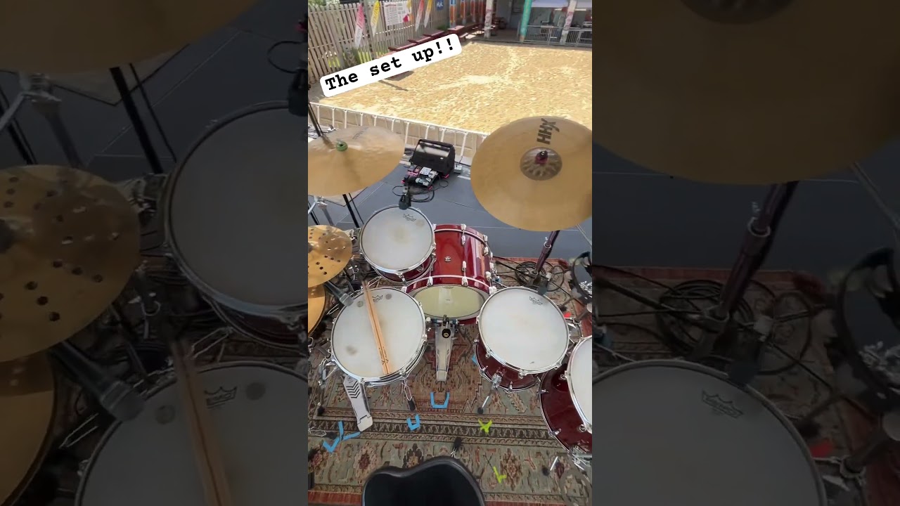 Love a beach show!! Sterling Whiteside! #gretschdrums #drummer #drums #sabian #vatersticks #remo