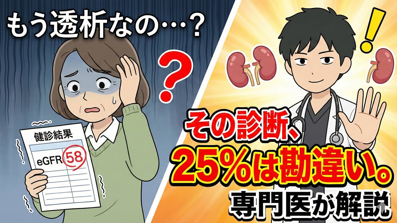 【健康診断】eGFR 58はもう手遅れ？「透析」へのカウントダウンか、それとも…【腎臓専門医が解説】