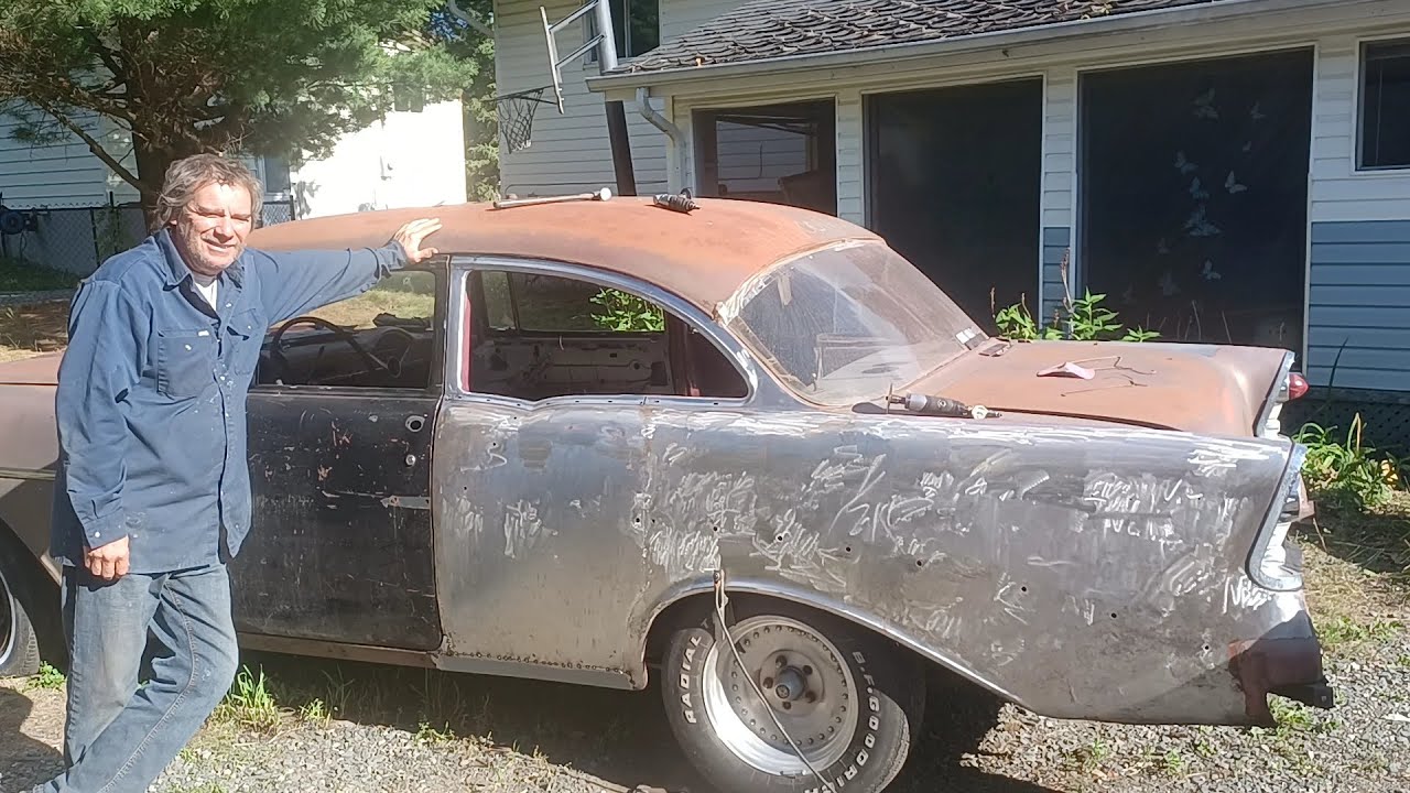 1956 CHEVY 2 DOOR CONVERSION...WILL THE WELDING NEVER END?