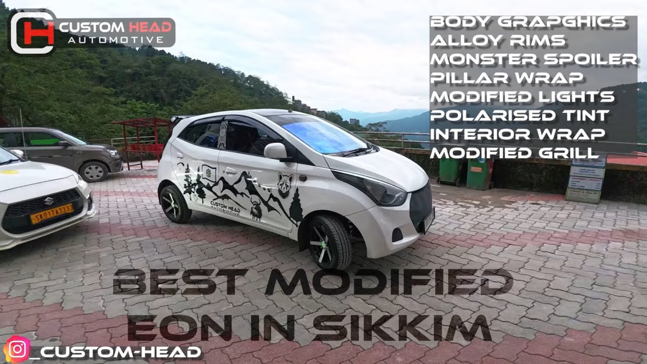 🔥 Hyundai Eon Transformation Vlog | Body Graphic Wrap + Headlamp Mods + Polarised Tint + Neo Rims 🔥
