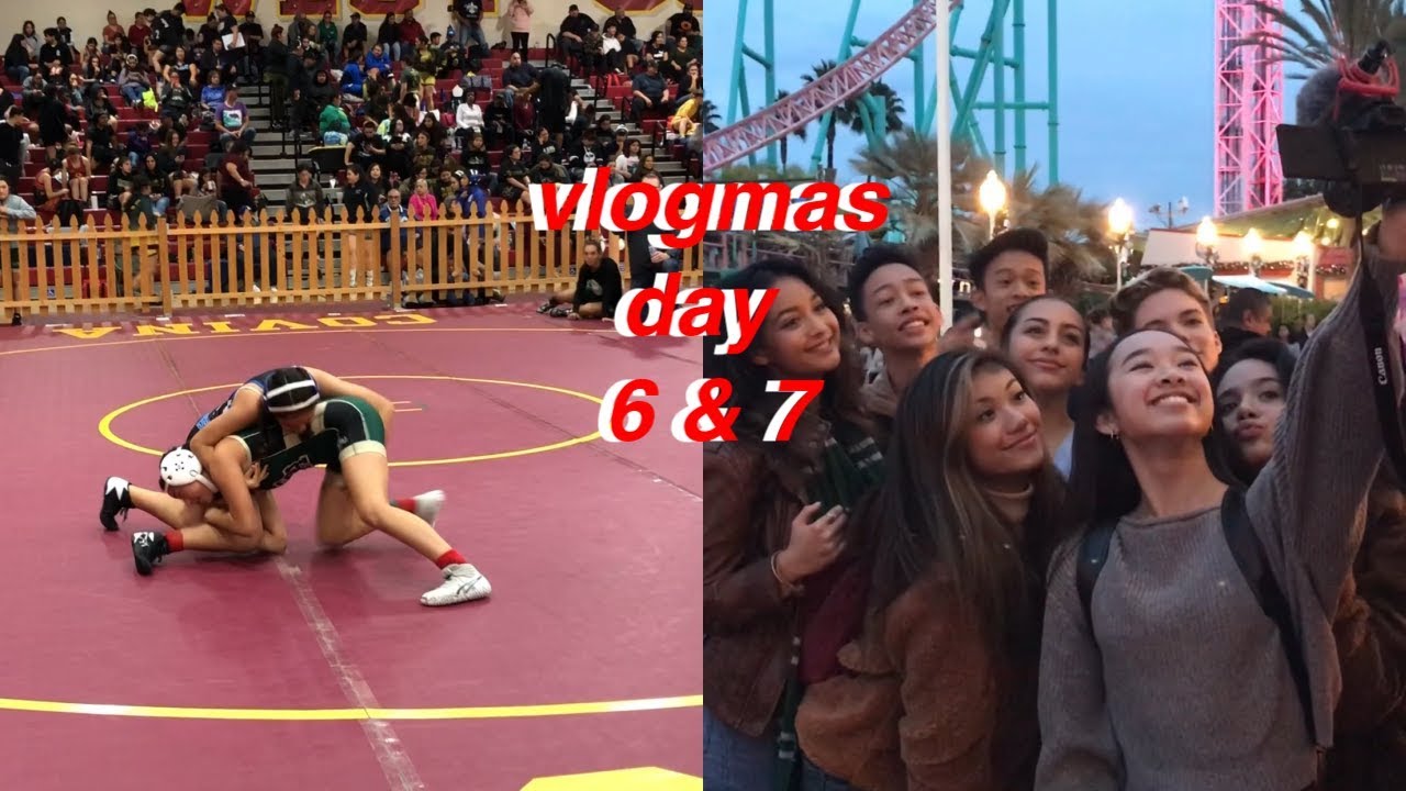 vlogmas day 6 & 7 ☆ wrestling tournament and knotts berry farm!
