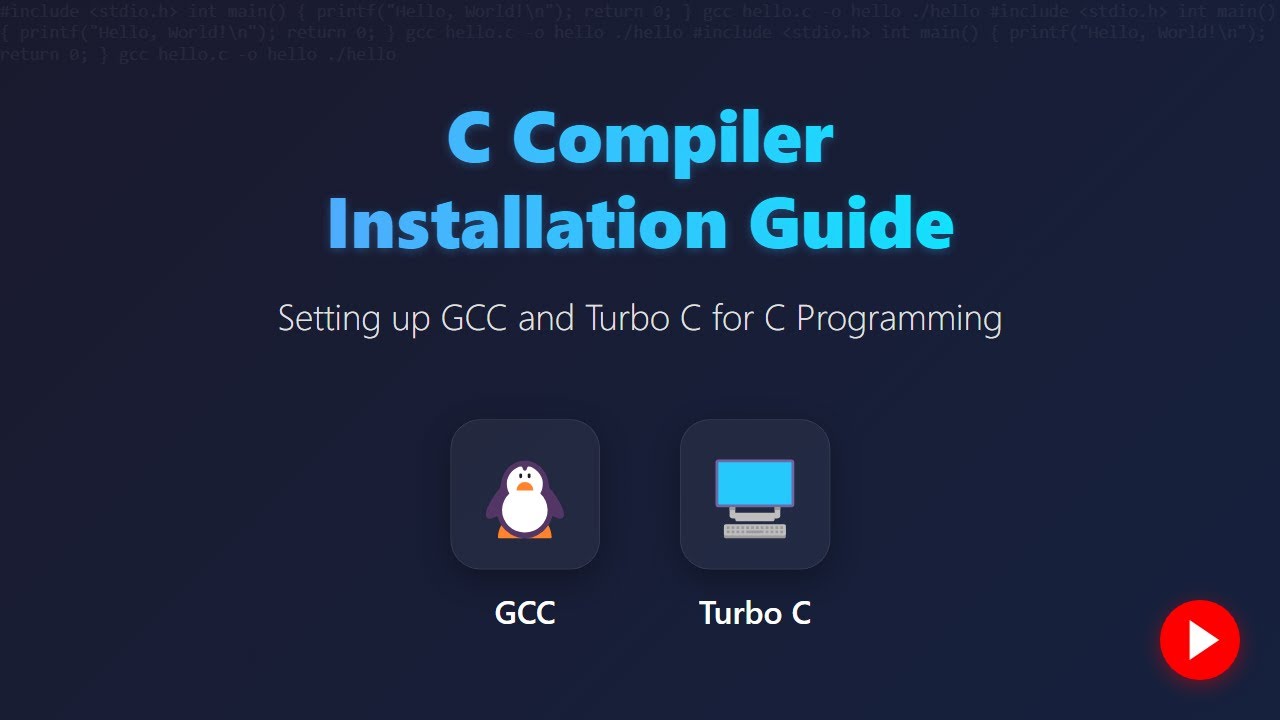 Install C Compiler (GCC & Turbo C) on Windows, Linux, macOS | C Programming Tutorial