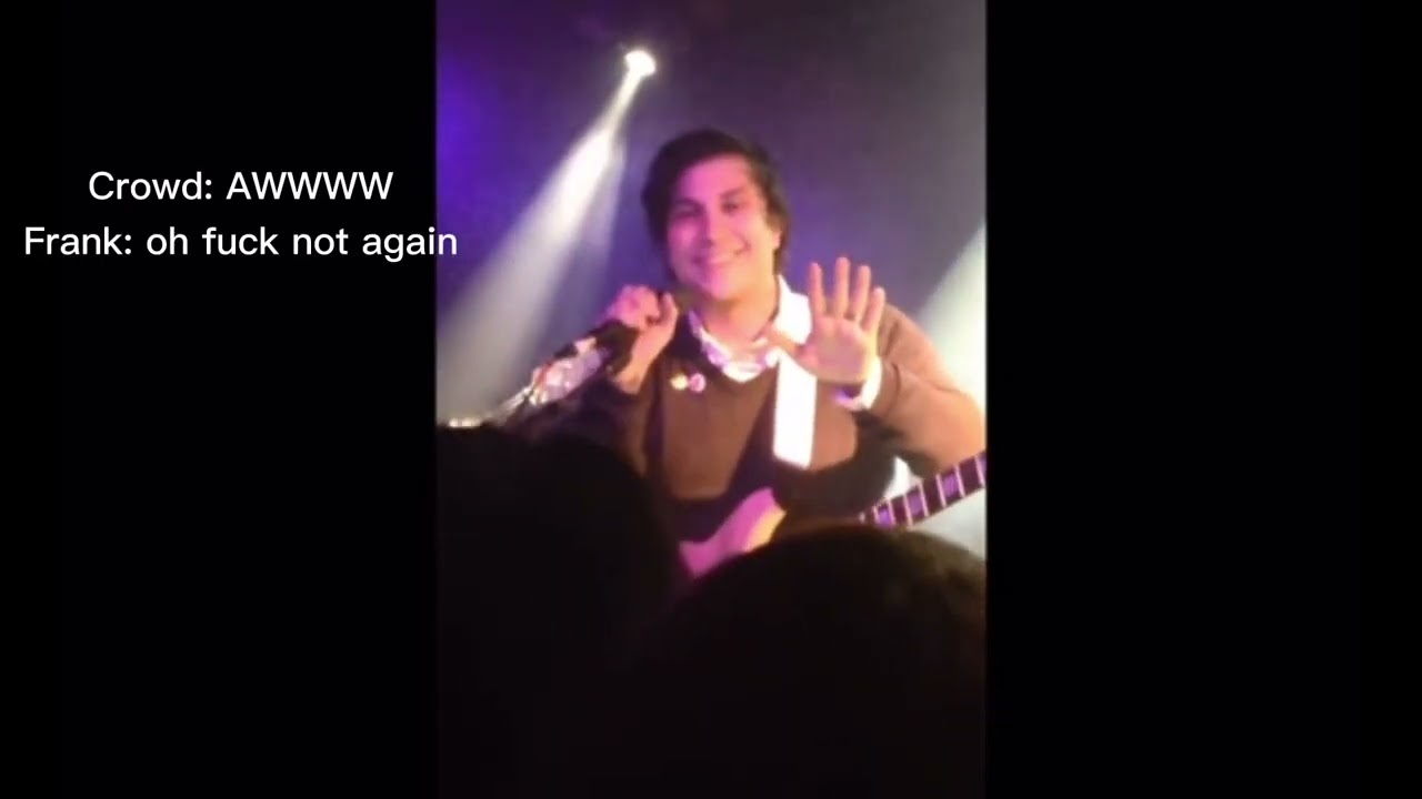 Frank iero being my comfort person for a little over 12 inches I mean minutes
