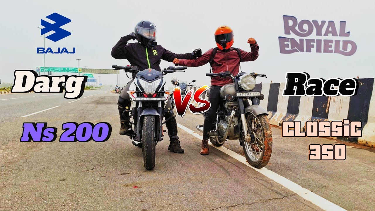 Ns200 Vs Royal Enfield classic 350  Drag Race 😨 Shocking result 😱